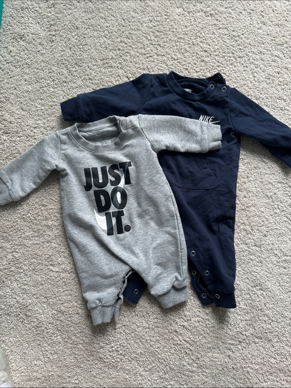 Nike Kids One-Piece Bodysuits - Grey & Navy